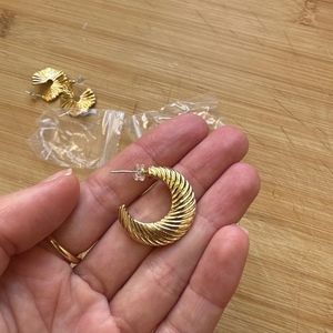 Gold toned Boho Hoop Earrings